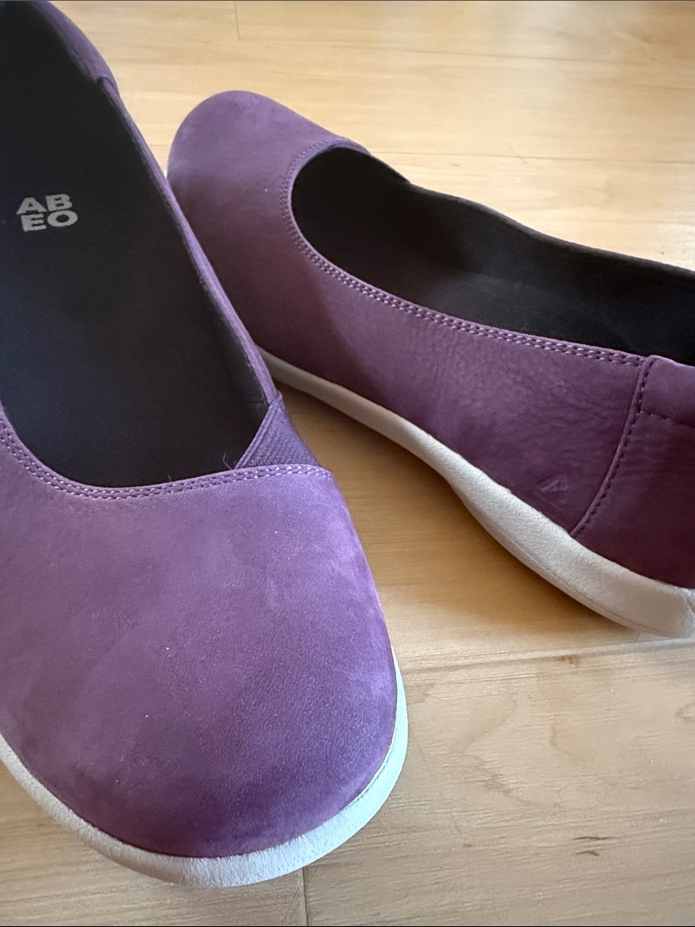ABEO EMRIE PEW2210 LEATHER BALLET FLAT WOMENS SHOE COMFORT SLIP ON PURPLE SZ 10 - Picture 12 of 12